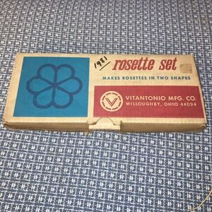 Vintage Vitantonio Rosette Iron Set Mold Makes 2 Different Shaped Rosettes